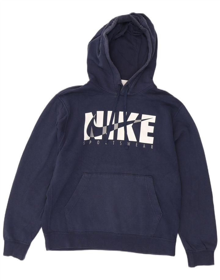 Nike grafisk hættetrøje til mænd Medium marineblå bomuld