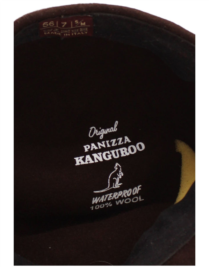 PANIZZA Womens Kanguroo Beret Hat Small/Medium Brown Wool Classic