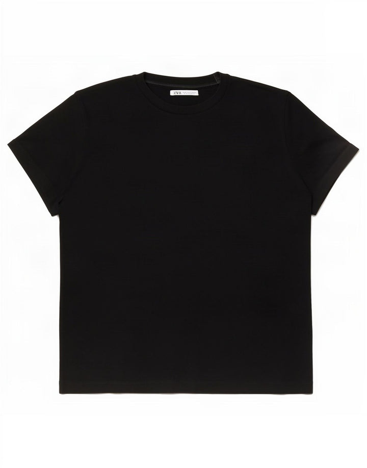Zara Herre T-Shirt Top Lille Sort