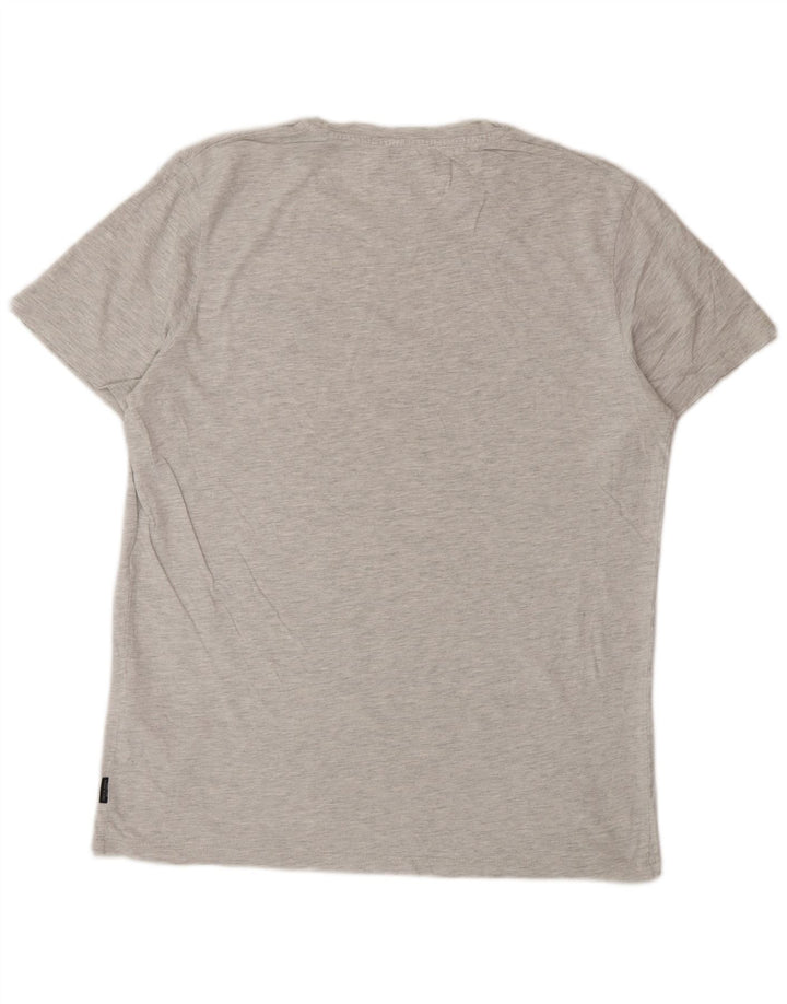 Jack & Jones Herre T-Shirt Top Stor Grå Flecked Bomuld