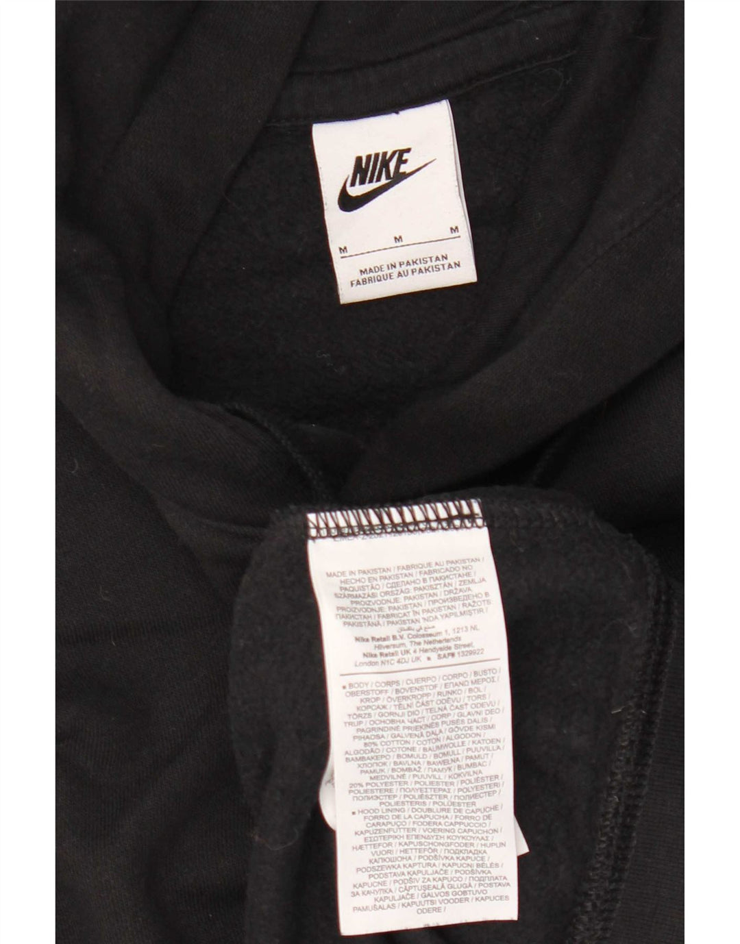Nike grafisk hættetrøje til mænd mellem sort bomuld