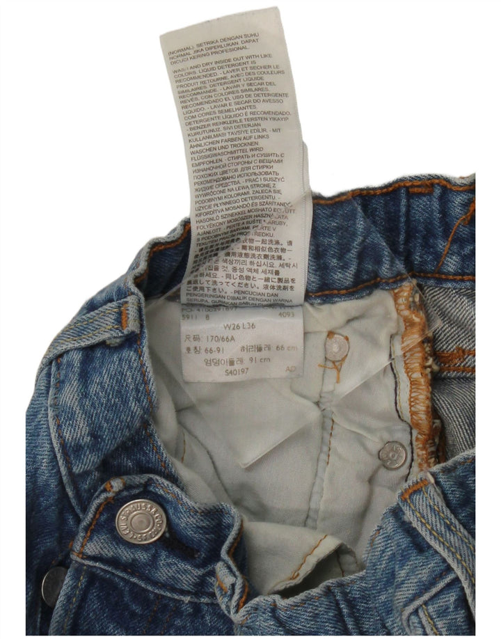 Levi's Dame 501 Straight Jeans W26 L31 Blå Bomuld