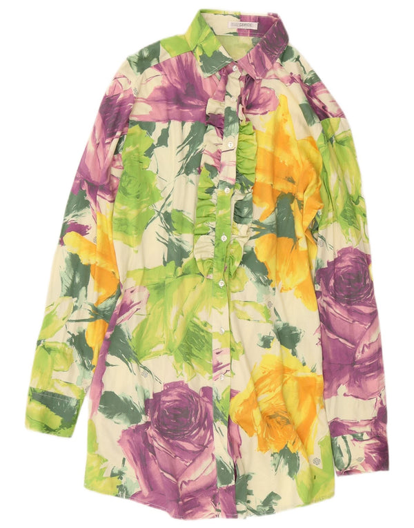 Naracamicie skjortekjole til kvinder UK 16 Large Multicolored Floral