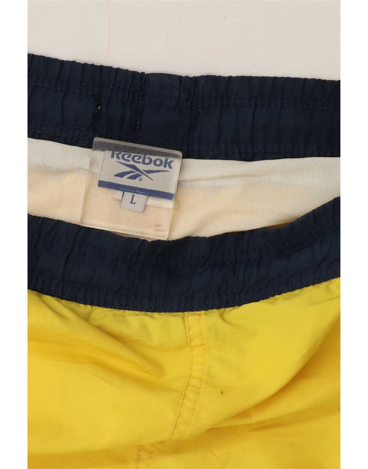 Reebok Herre Sportshorts Stor Gul Colourblock