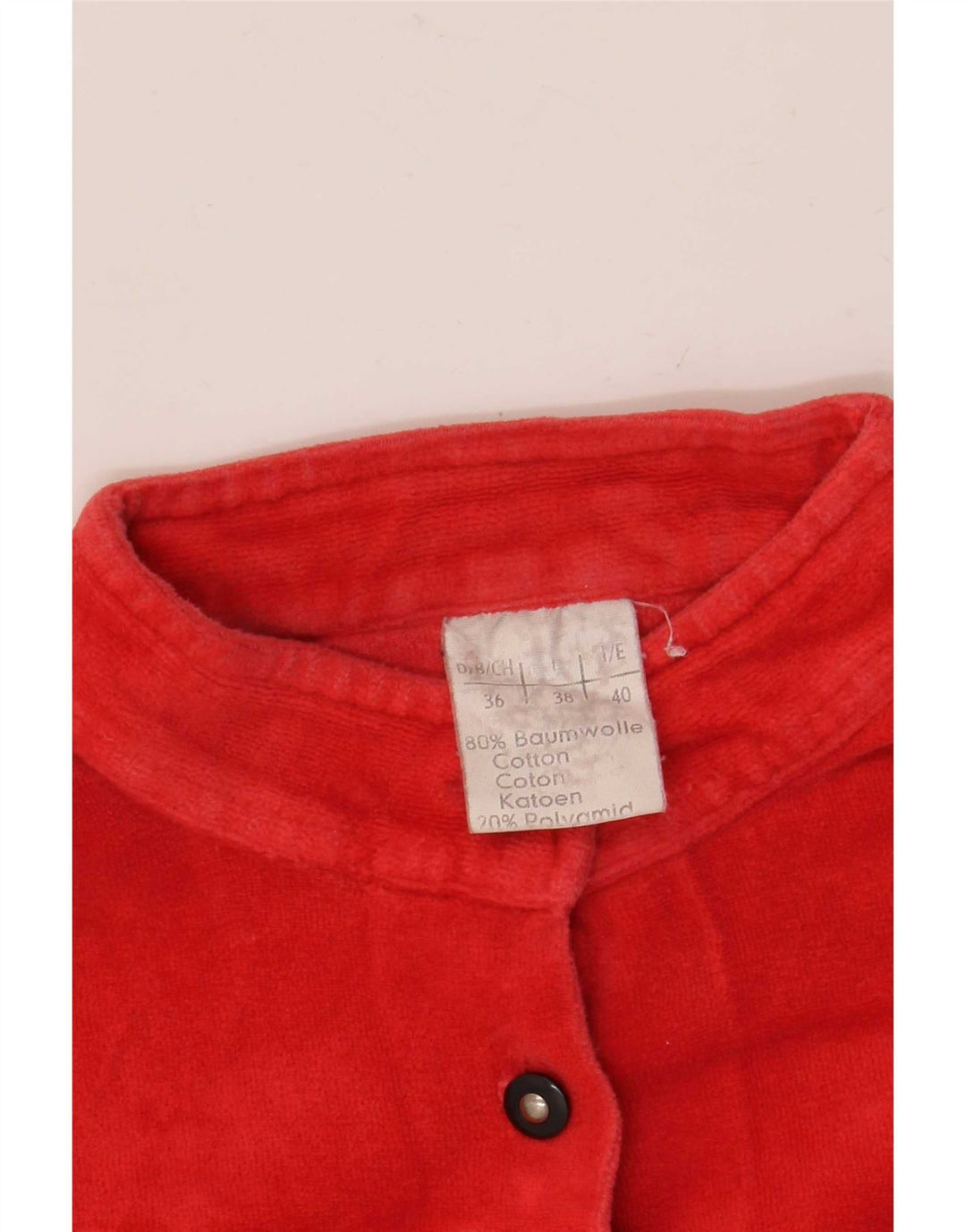Vintage Dame Loose Fit Sweatshirt Jumper EU 38 Medium Red Colourblock