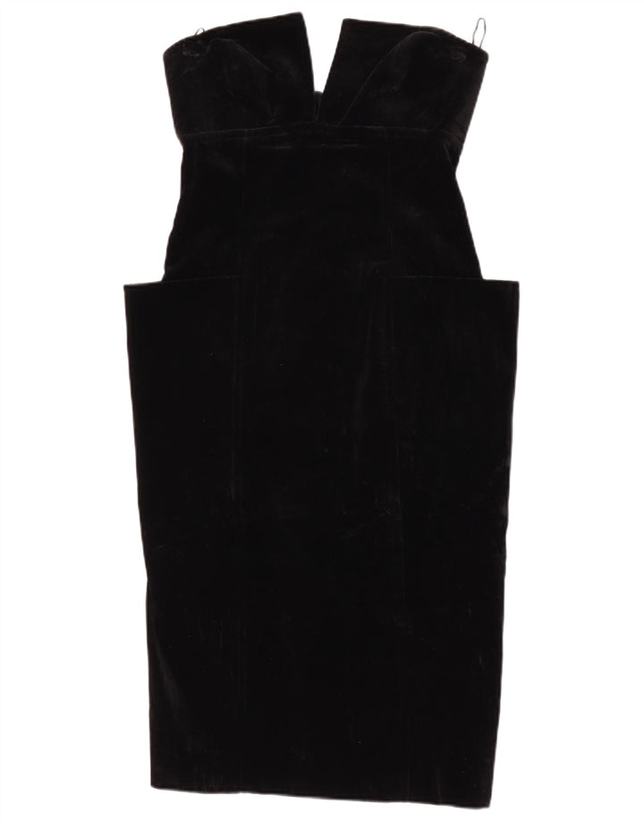 Mario Borsato Womens Couture Velvet Strapless Dress IT 42 Medium Black
