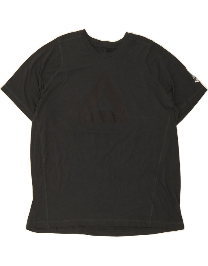 REEBOK Mens Graphic T-Shirt Top 2XL Grey Polyester Vintage Reebok and Second-Hand Reebok from Messina Hembry 