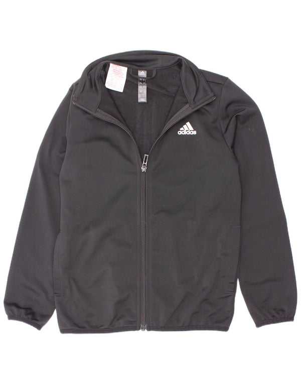 Adidas drenge grafisk træningsdragt topjakke 7-8 år sort polyester