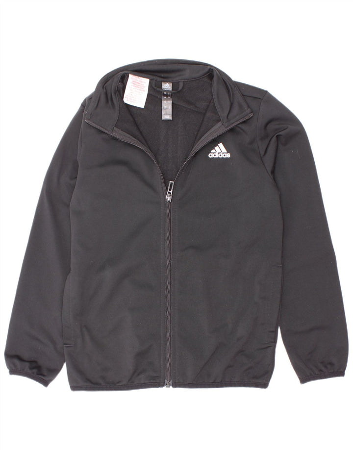 Adidas drenge grafisk træningsdragt topjakke 7-8 år sort polyester