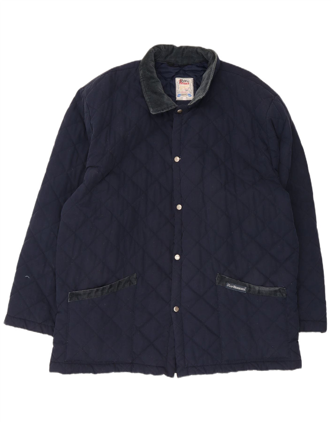 Roy Rogers Herre quiltet jakke UK 42 XL Navy Blue
