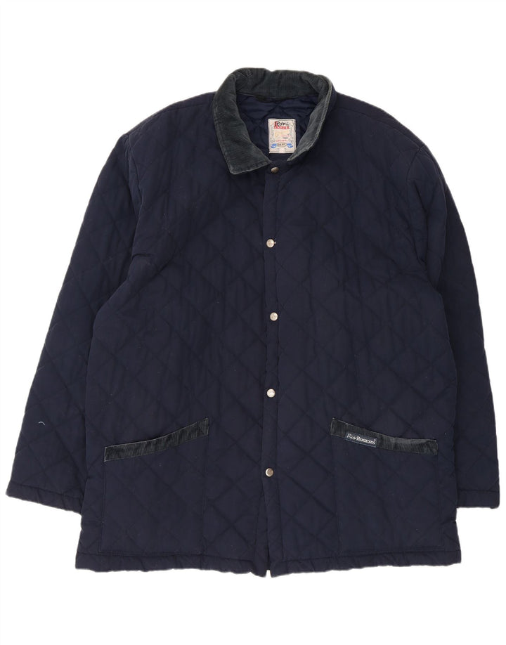 Roy Rogers Herre quiltet jakke UK 42 XL Navy Blue