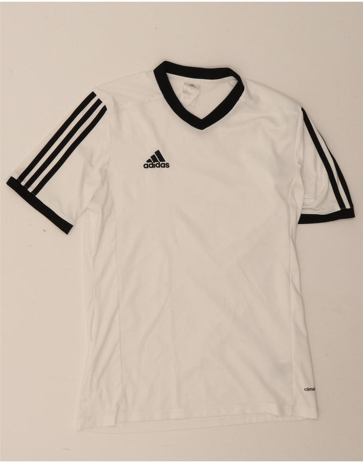 Adidas Herre Climalite T-Shirt Top Lille Hvid Polyester
