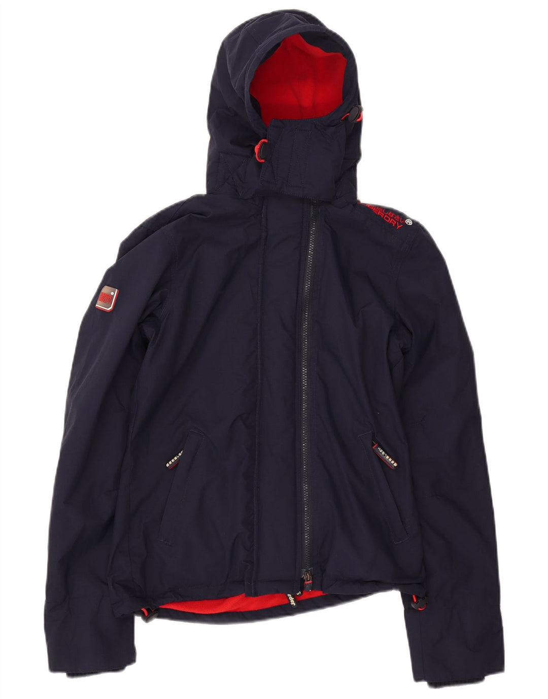 SUPERDRY vindjakke til kvinder med hætte vindjakke UK 6 XS Marineblå