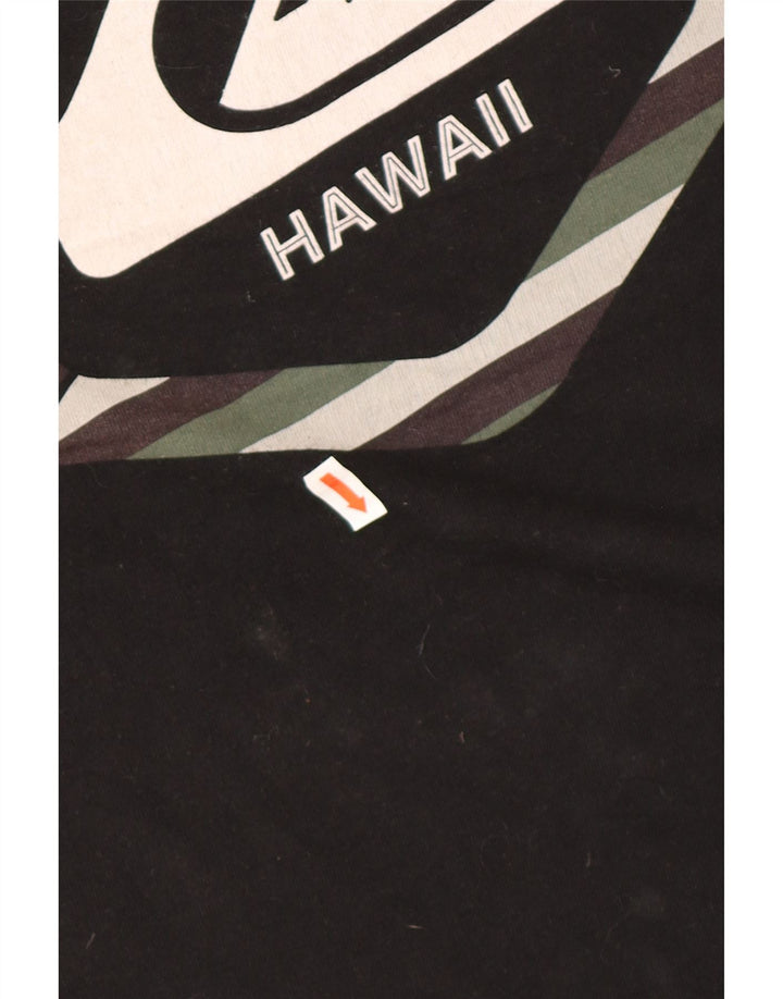 QUIKSILVER Herre Hawaii Regular Fit Grafisk T-Shirt Top Stor Sort Bomuld