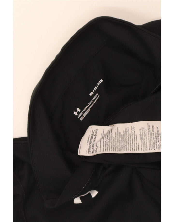 Under Armour Dame Pullover Træningsdragt Top UK 6 XS Sort Colourblock