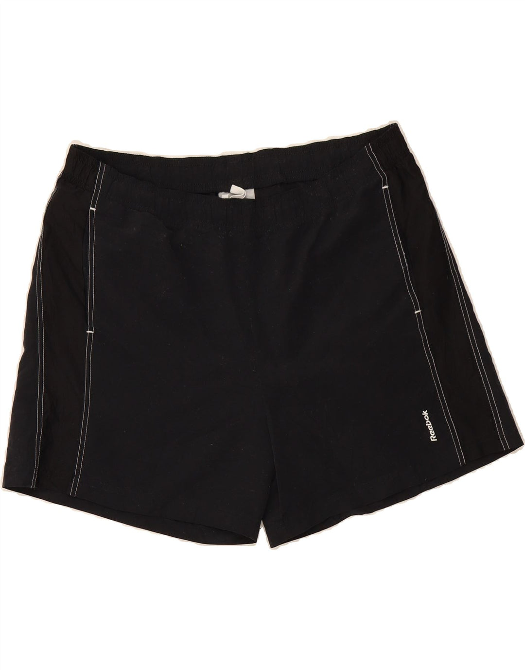 REEBOK Mens Sport Shorts Large  Black Polyester Vintage Reebok and Second-Hand Reebok from Messina Hembry 
