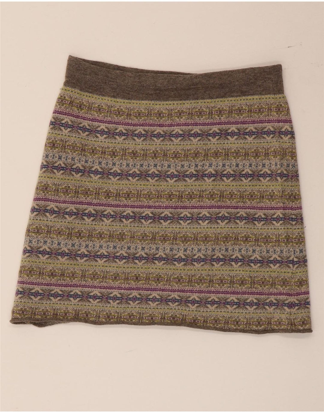 White Stuff Damestrik Mini-nederdel UK 8 Small W30 Multicolored Fair Isle