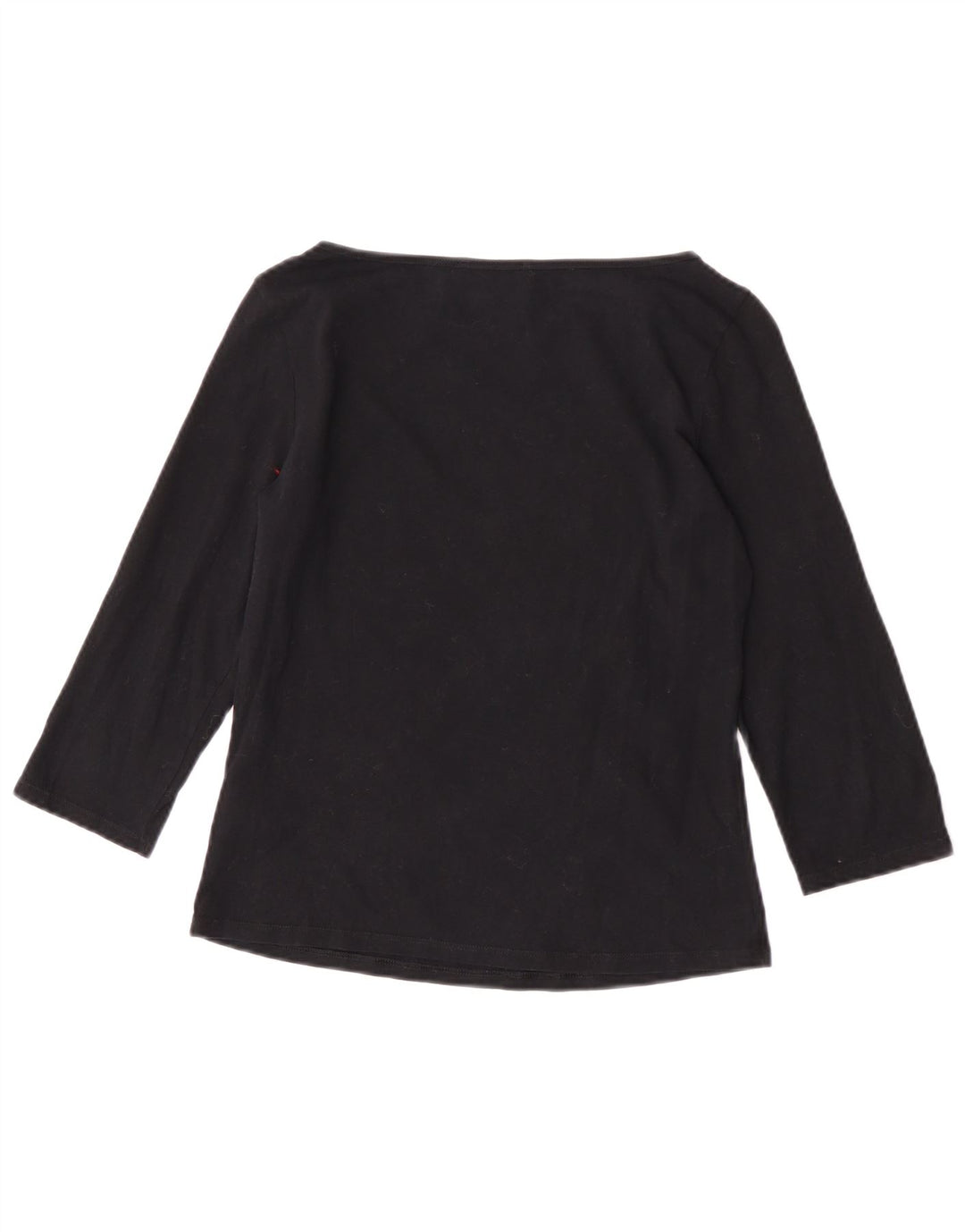 Marks & Spencer Dame Crop Top 3/4 ærmer UK 12 Medium Sort Bomuld