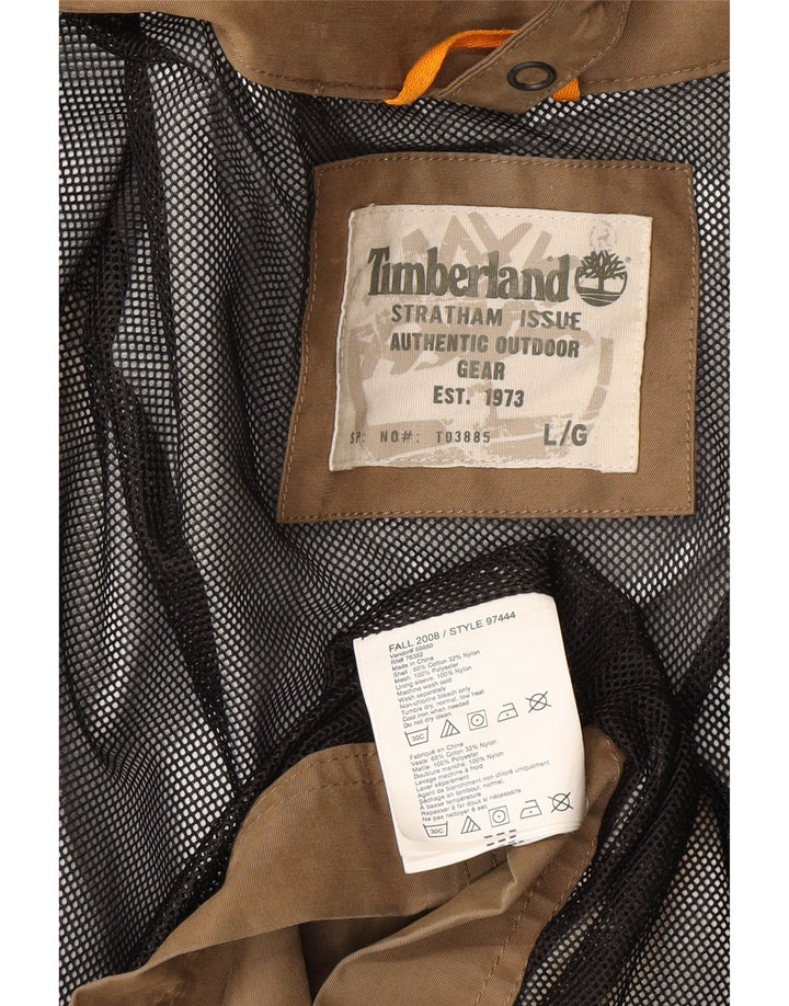 Timberland Herre Utility Jacket UK 40 Large Beige Cotton