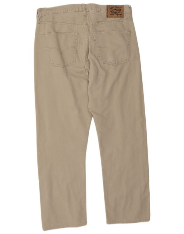 Levi's Herre 505 Straight Casual Bukser W36 L28 Beige Bomuld