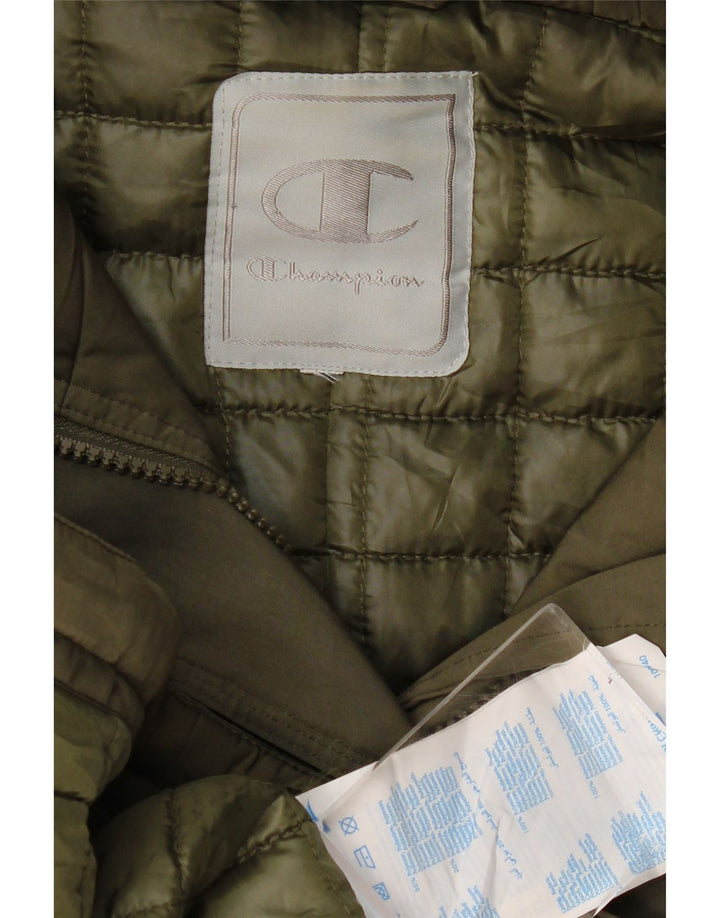 Champion Dame Hooded Parka Jacket UK 18 XL Khaki Polyester