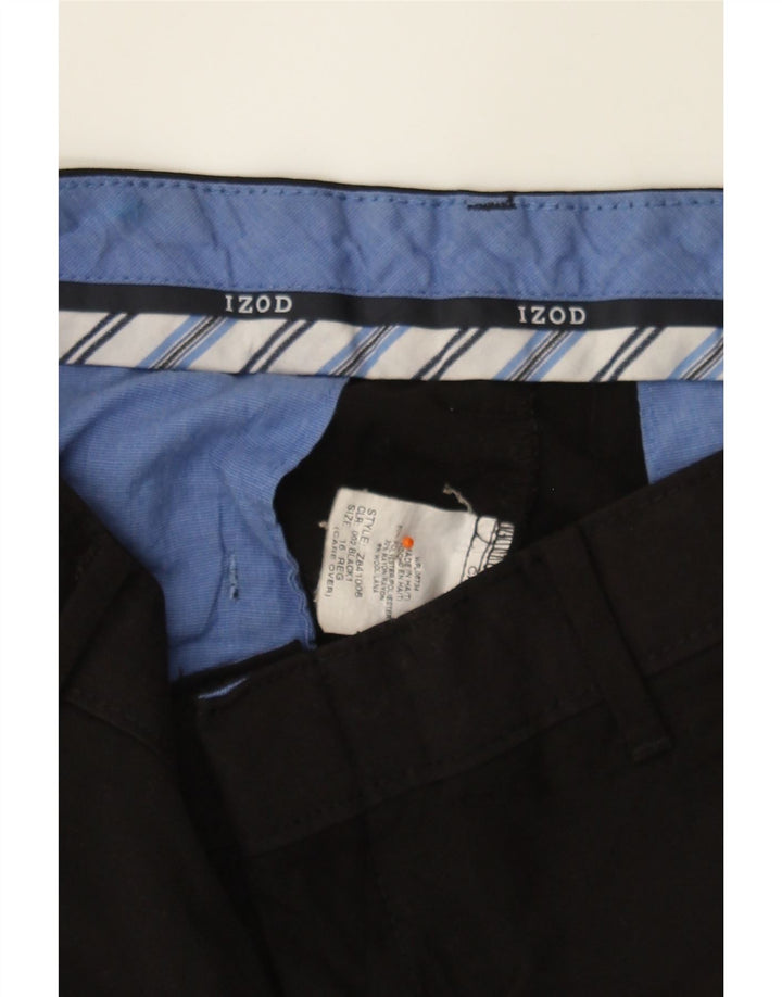 IZOD Boys Straight Chino Trousers 15-16 Years W26 L29 Black Polyester Vintage Izod and Second-Hand Izod from Messina Hembry 