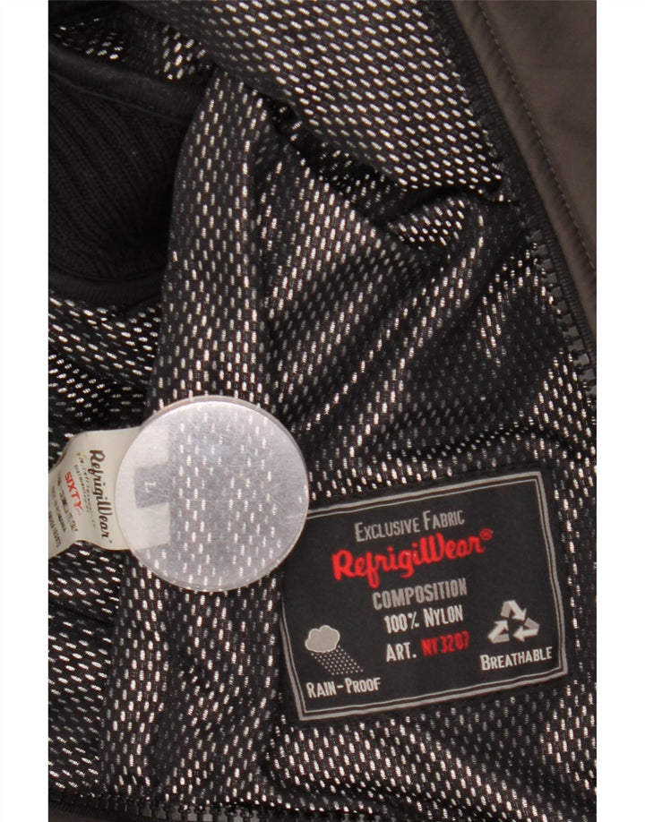 Refrigiwear Herre Bomber Jacket UK 40 Large Brown Nylon