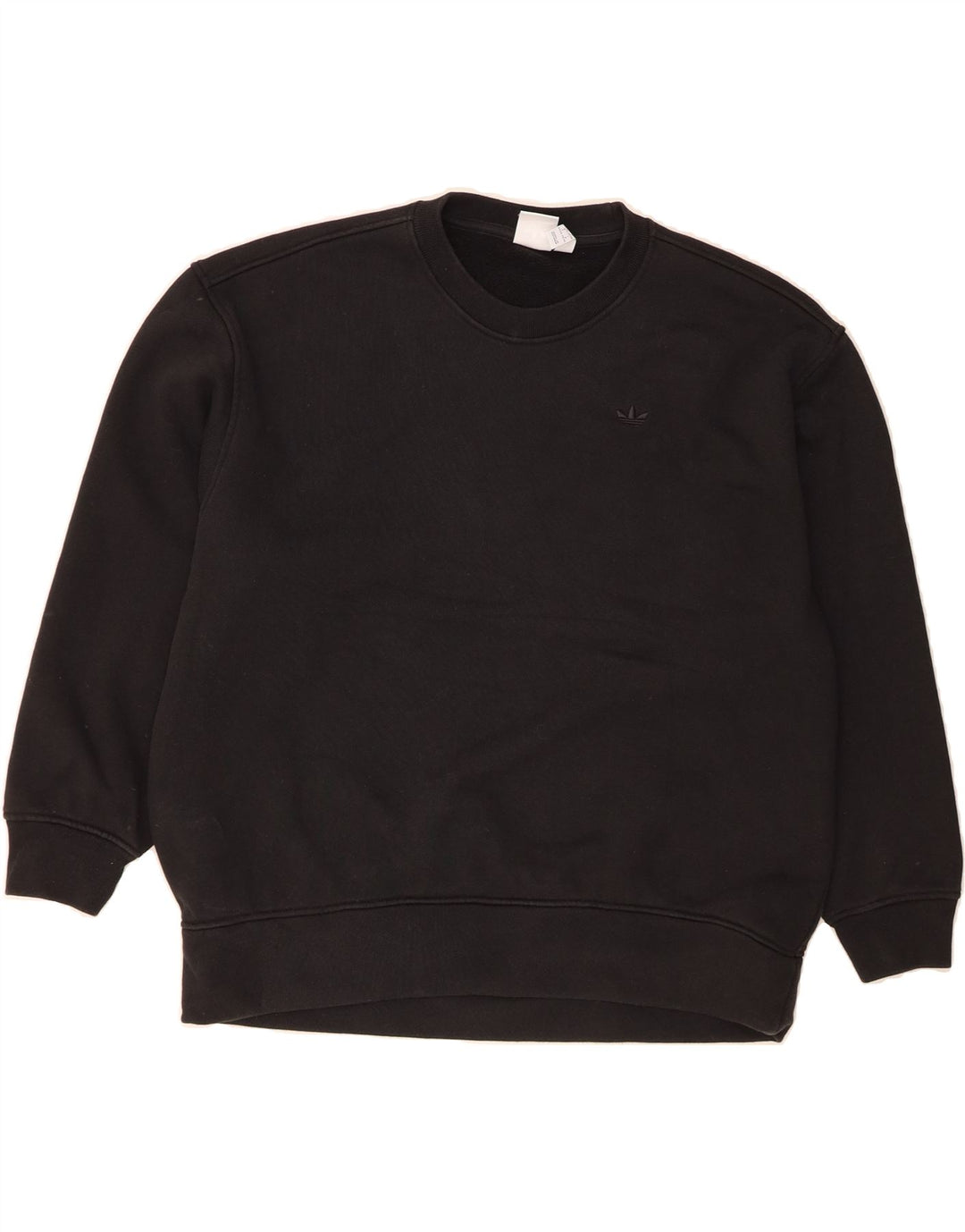 ADIDAS Womens Oversized Sweatshirt Jumper UK 8/10 Small Black Cotton Vintage Adidas and Second-Hand Adidas from Messina Hembry 