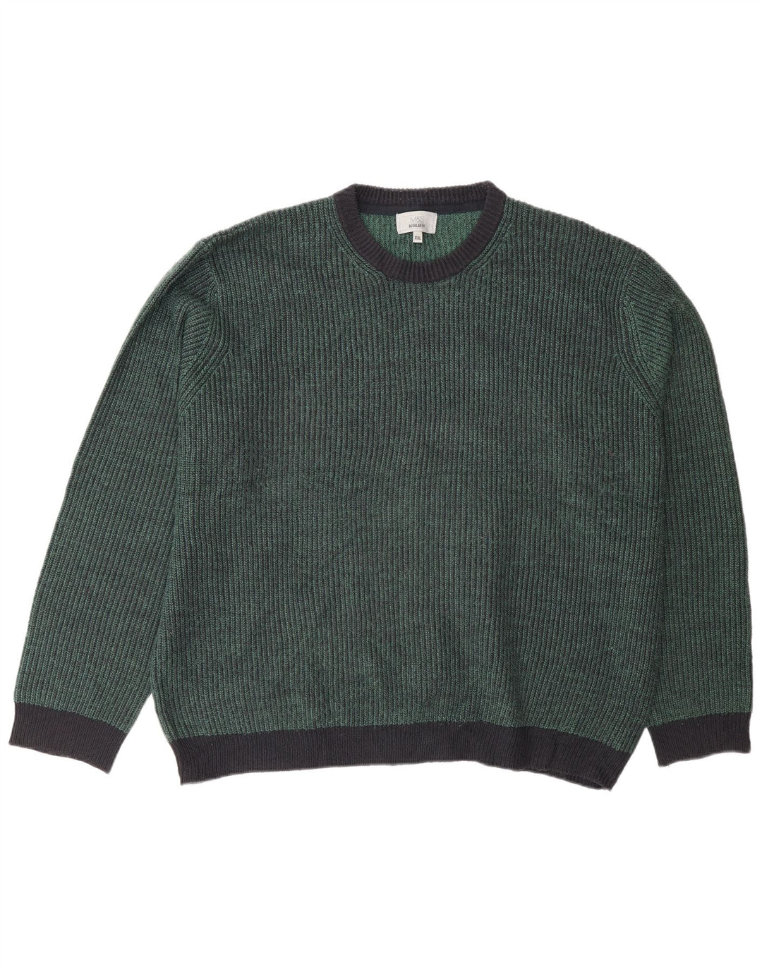 Marks & Spencer Herre sweater med rund hals 2XL Grøn Akryl