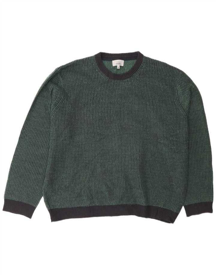 Marks & Spencer Herre sweater med rund hals 2XL Grøn Akryl