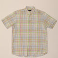PIERRE CARDIN Mens Short Sleeve Shirt Large Multicoloured Check Vintage Pierre Cardin and Second-Hand Pierre Cardin from Messina Hembry 