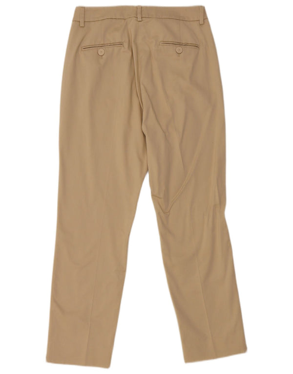 Max Mara Dame Slim Chino Bukser UK 8 Small W28 L27 Beige Bomuld