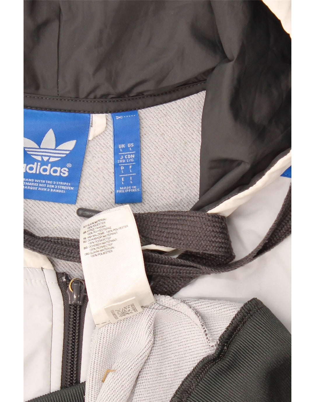 ADIDAS Hættetrøje uden ærmer til mænd til mænd Stor grå farveblok polyester