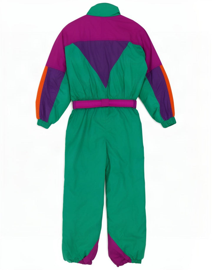 Vintage skijumpsuit til kvinder IT 48 XL Flerfarvet Colourblock Polyamid