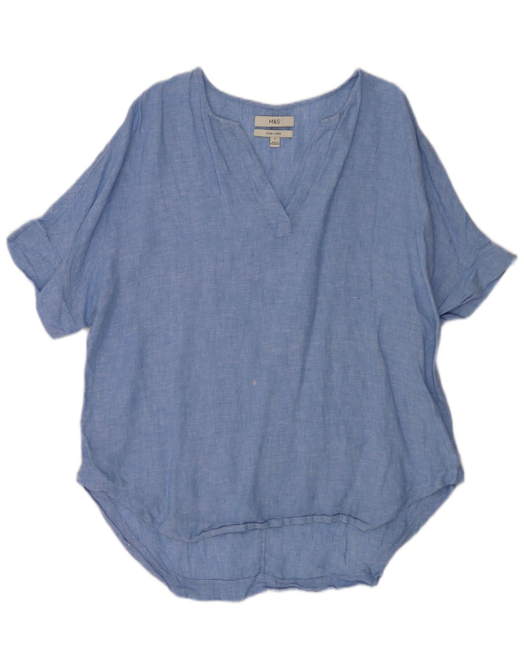 Marks & Spencer Dame Longline Pullover Shirt UK 16 Large Blue