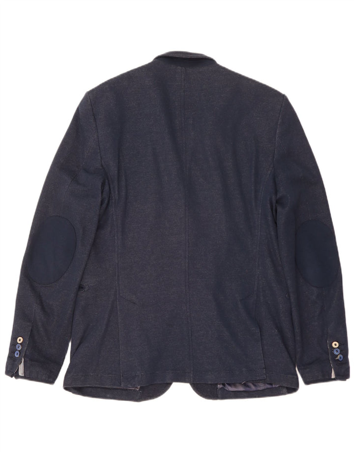 Zara Herre 2-knaps blazerjakke EU 54 XL Marineblå viskose