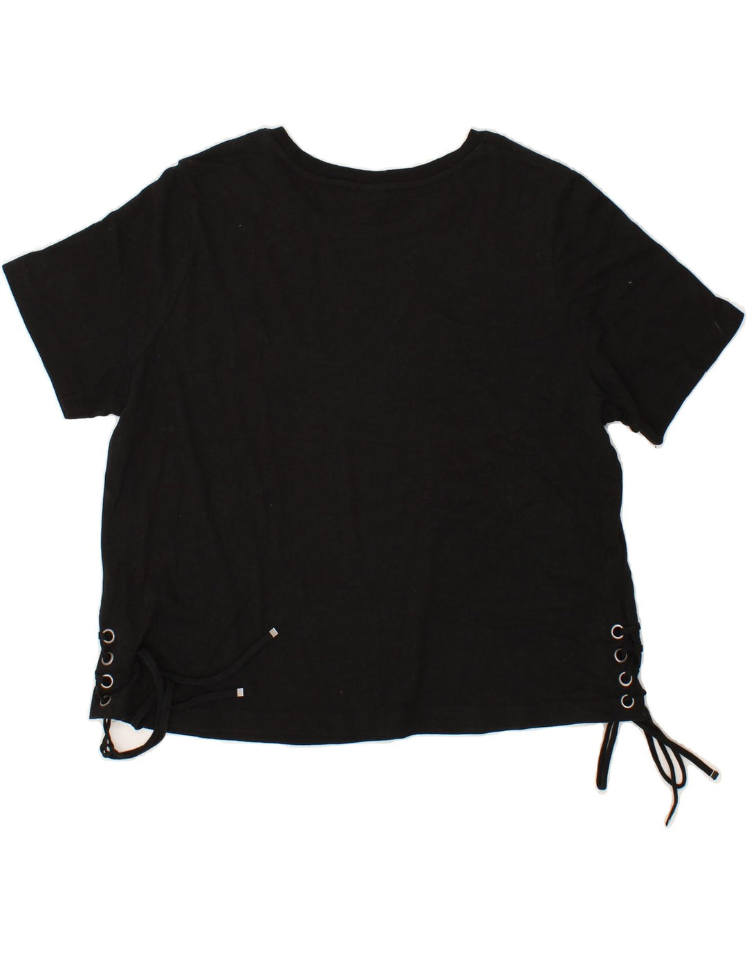 MOSSIMO Womens Crop T-Shirt Top UK 20 2XL Black Cotton Vintage Mossimo and Second-Hand Mossimo from Messina Hembry 