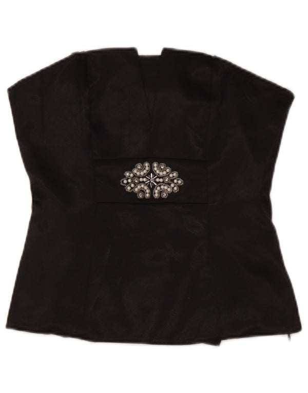 VENUS Dame Corset Top UK 8 Small Black Polyester