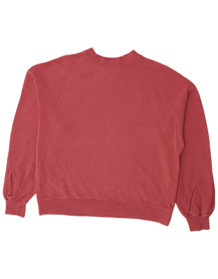 All Saints Herre Loose Fit Sweatshirt Jumper Lille Rød Bomuld