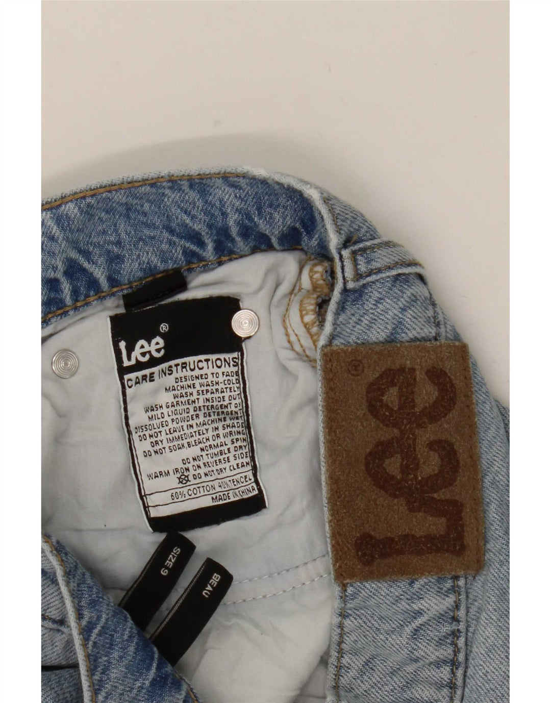 Lee Kvinder Højhøjde Løse Jeans US 9 Medium W30 L26 Blå Bomuld