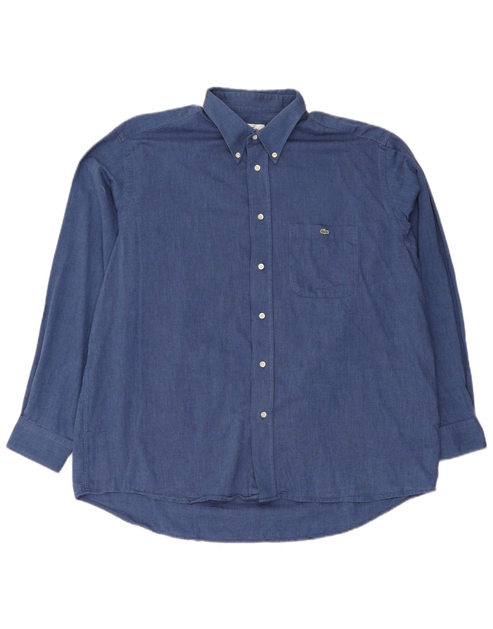 Lacoste Herreskjorte str. 43 XL Blå Bomuld