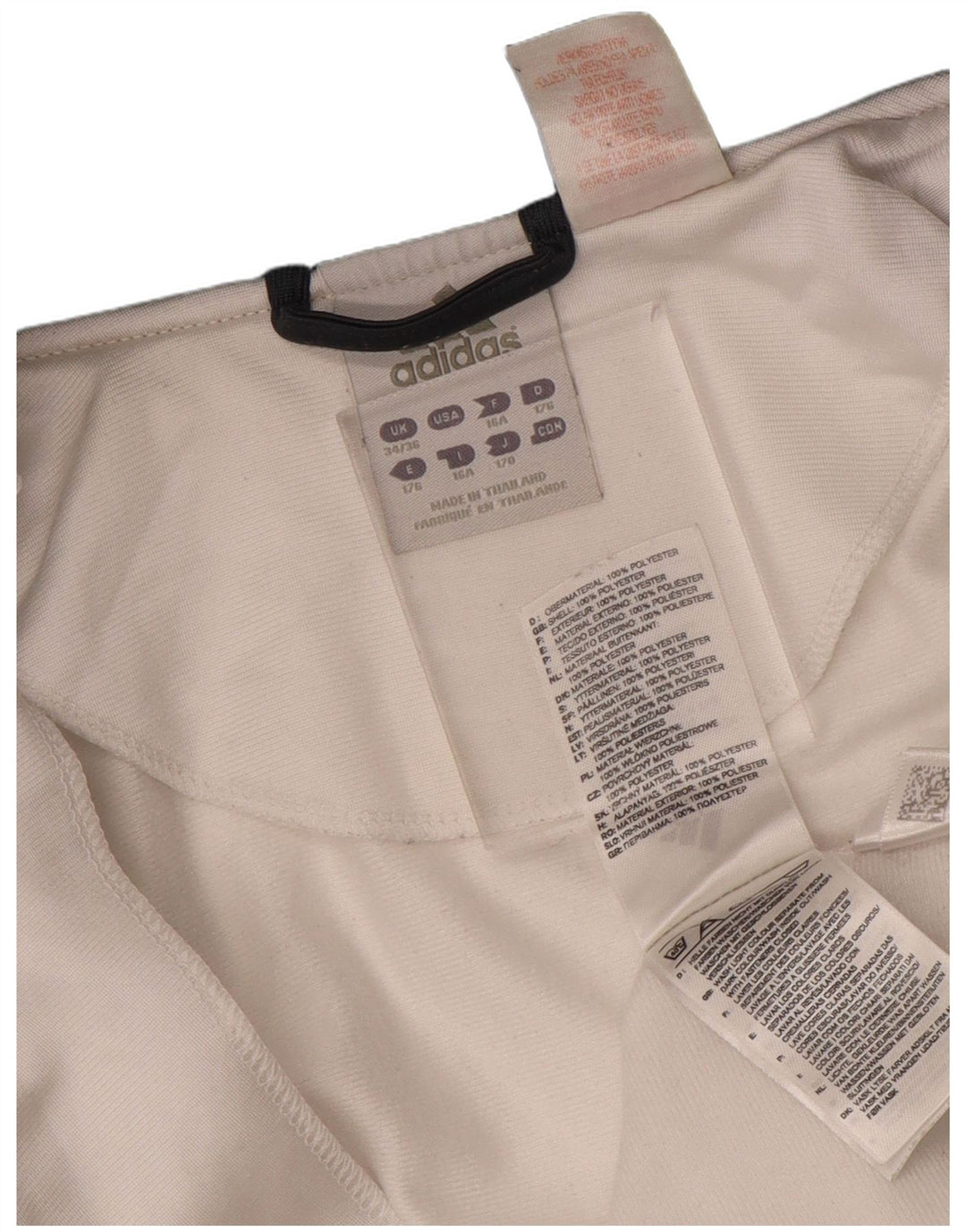 Adidas hættetrøje med lynlås til drenge 15-16 år Hvid Colourblock Polyester