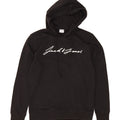 JACK & JONES Mens Graphic Hoodie Jumper Medium Black Cotton Vintage Jack & Jones and Second-Hand Jack & Jones from Messina Hembry 