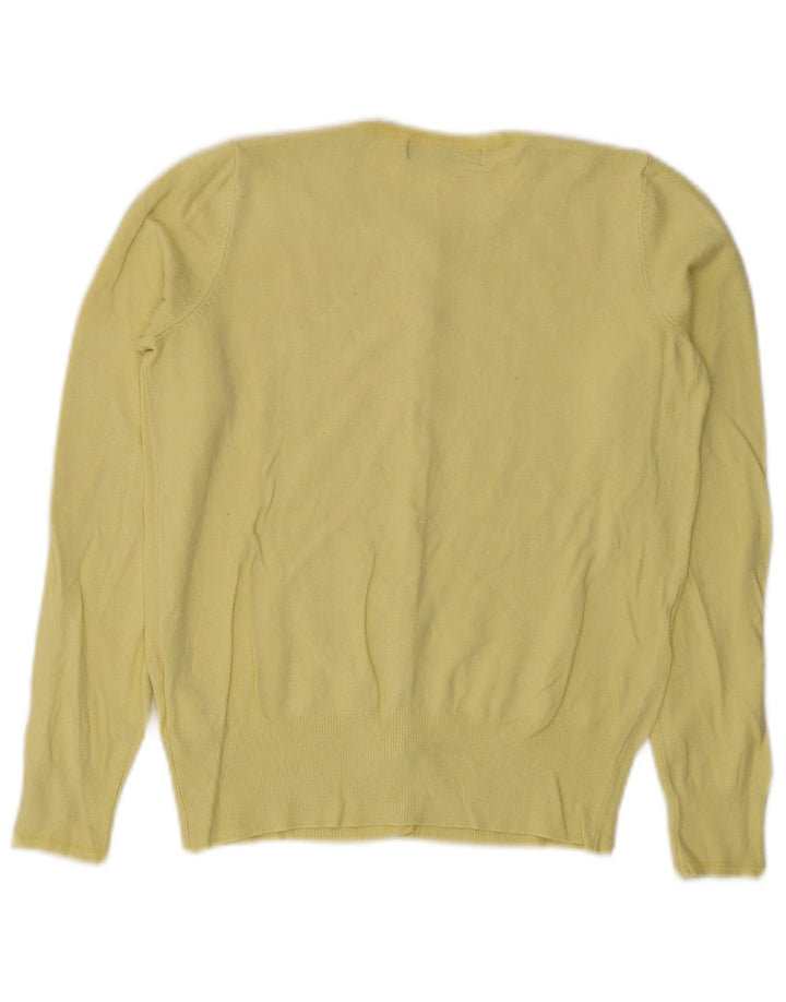 Marks & Spencer Dame Cardigan Sweater UK 8 Small Yellow Viscose