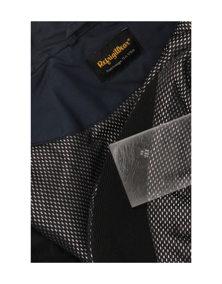 REFRIGIWEAR Mens Windbreaker Jacket UK 44 2XL Navy Blue Colourblock Vintage Refrigiwear and Second-Hand Refrigiwear from Messina Hembry 