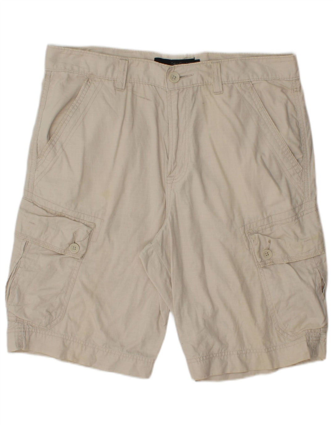 Calvin Klein Herre Cargo Shorts W34 Stor Beige Bomuld