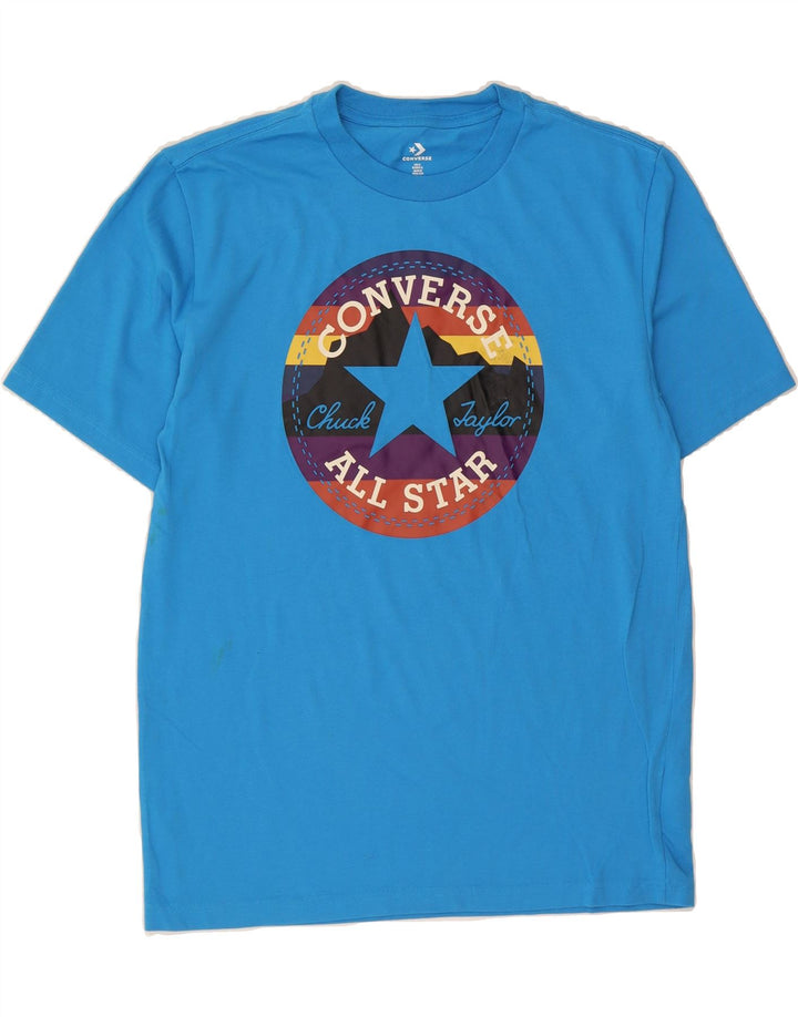 CONVERSE Mens Graphic T-Shirt Top Small Blue Cotton Vintage Converse and Second-Hand Converse from Messina Hembry 