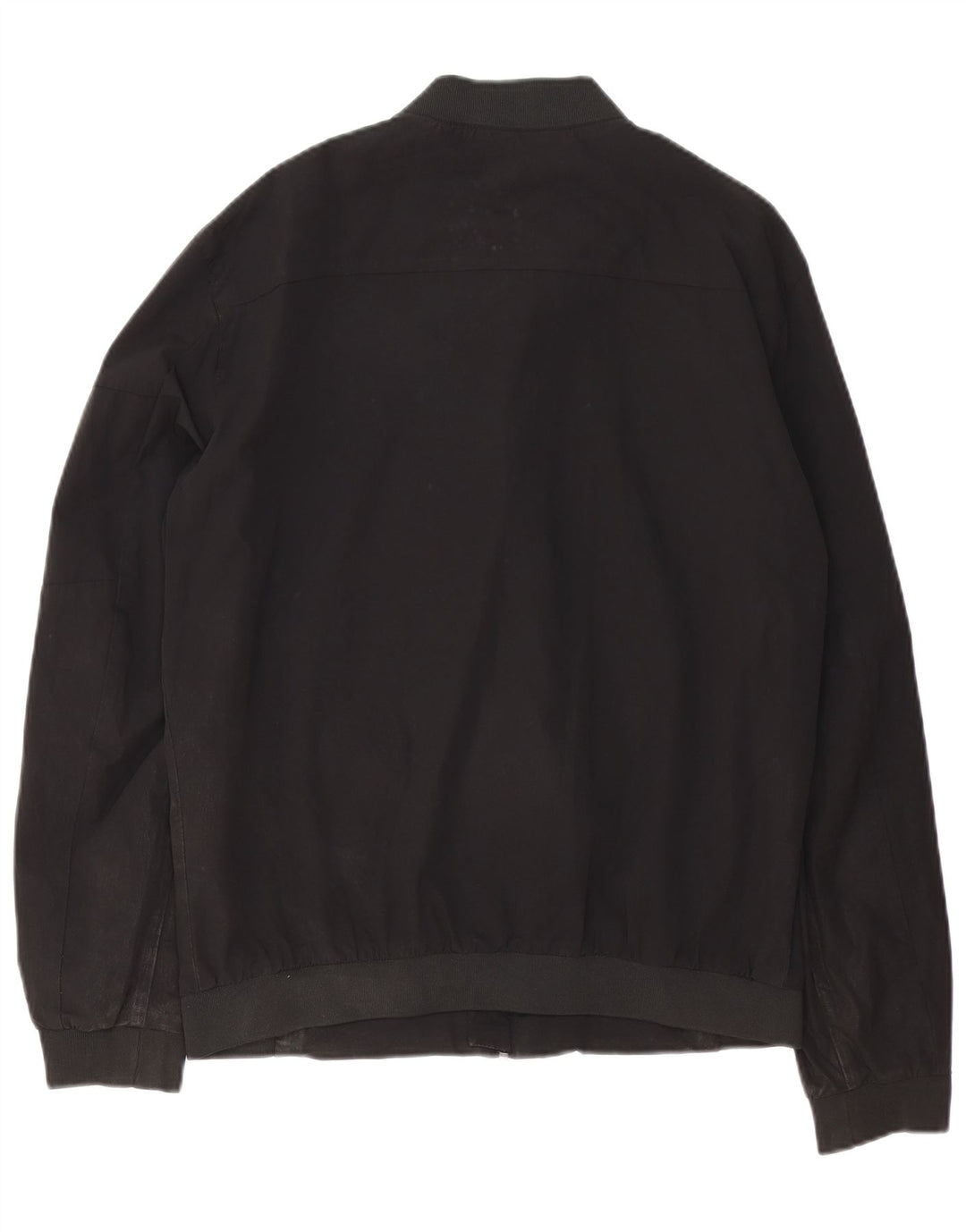 Zara Herre Bomber Jacket UK 40 Stor Sort Nylon