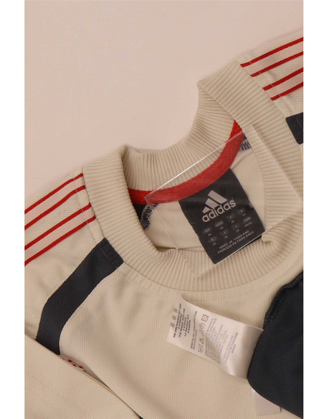 Adidas Herre T-Shirt Top Medium Beige Colourblock Polyester