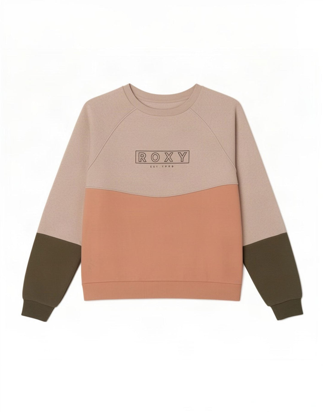 Roxy Dame Sweatshirt Jumper UK 14 Medium Flerfarvet Colourblock